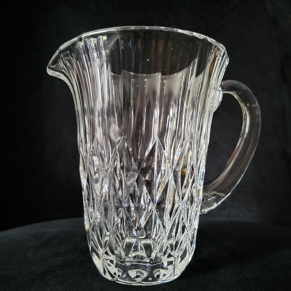 Small Vintage Val St. Lambert Crystal Imperial Glass Pitcher 6'' , 16 fl oz - Picture 2 of 7